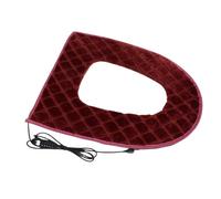 Heated Toilet Seat Cover | USB Powered Toilet Seat Warmer with Adjustable Temperature Level | Soft Velvet Removable Washable Toilets Cushion | Multi Layer Checkered Fabric Easy to Install