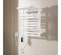 Heated Towel Rack, Electric Bathroom Clothes Dryer with Timer and Temperature Control, Wall-Mounted Radiator for Efficient Drying