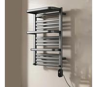 Heated Towel Rack, Electric Bathroom Clothes Dryer with Timer and Temperature Control, Wall-Mounted Radiator for Efficient Drying