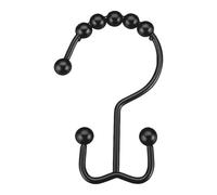Heated Towel Rack Shower Curtain Hooks, Double Shower Curtain Rings, Hooks for Curtains, Bathroom Rods, Set of 12 (Black) Small Bathroom Trash Can (A, 7. 50)