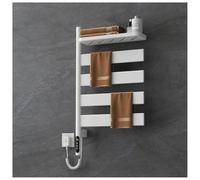 Heated Towel Rack Wall Mounted 180° Rotating, Electric Towel Drying Rack with Timer,LED Display,Constant Temperature Control, Towel Heating Rack Hard Wired/Plug-in,White