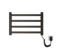Heated Towel Rack, Wall Mounted Electric Radiator, IPX4 Waterproof, 4 Bars, 55°C Constant Temperature for Bathroom