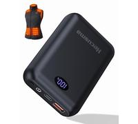 Heated Vest Battery Pack 16000mAh 7.4V, Battery Pack for Heated Vest Compatible with ORORO and Venustas, Rechargeable Power Bank for Heated Vest, Heated Jacket with DC/USB/Type-C Output LED Display
