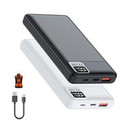 Heated Vest Battery Pack USB 5V/12V 10000mAh 2-Pack Fits for DR.Prepare, KOVNLO, Tidewe, FFraao, iHood Electric Heating Vests/Hoodies/Jackets/Blankets/Chair/Seat Cushion PD20W Fast Charger for iPhone