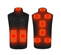 Heated Vest for Men,Camo Heated Jacket Electric Washable Heated Vest Coat USB Charging Electric Body Warmer Heating Gilet with 9 Heating Zones for Outdoor Cycling Hiking(No Power Bank)