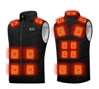 Heated Vest for Men Lightweight Heated Jacket Electric USB Charging Body Warmer Gilet with 17 Heating Zones Winter Heating Clothing for Outdoor Working,Skiing,Hiking,Riding(No Power Bank)