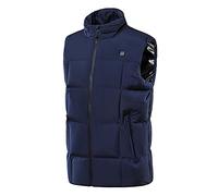 Heated Vest for Men Lightweight Insulated Electric Heating Vests Zip Up Stand Collar Sleeveless Quilted Jacket Dark Blue