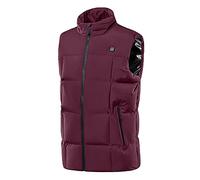Heated Vest for Men Lightweight Insulated Electric Heating Vests Zip Up Stand Collar Sleeveless Quilted Jacket Wine