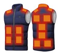 Heated Vest for Men UK Heated Gilet Lightweight Heated Jacket for Men/Women, Unisex Heated Gilet with 2 Adjustable Temperature Waterproof Vest for Hunting/Hiking Polar Fleece (NO Power Bank)