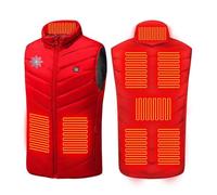 Heated Vest for Men Winter Warm Body Warmer with 8 Heating Zone 3 Temperature Levels Ladies Heater Gilet Heat Vest Mens Heated Gilet Sleeveless Jacket Heating Vests for Fishing and Skiing (Unisex)