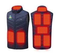 Heated Vest for Men Winter Warm Body Warmer with 8 Heating Zone 3 Temperature Levels Ladies Heater Gilet Heat Vest Mens Heated Gilet Sleeveless Jacket Heating Vests for Fishing and Skiing (Unisex)
