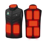 Heated Vest for Men Winter Warm Body Warmer with 8 Heating Zone 3 Temperature Levels Ladies Heater Gilet Heat Vest Mens Heated Gilet Sleeveless Jacket Heating Vests for Fishing and Skiing (Unisex)