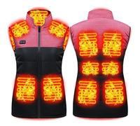 Heated Vest for Men Woman, Electric USB Warmer Jacket with 11 Heating Zones, Lightweight Heated Gilet, for Fishing Hunting (UK, Alpha, M, Regular, Regular, Pink)