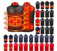 Heated Vest for Women and Men Clearance, Unisex Heating Jacket with 3 Adjustable Temperature Heart Printed Electric USB Rechargeable Heated Gilet, Winter Thermal Body Warmer Waistcoat for Outdoor