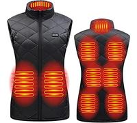 Heated Vest for Women, Lightweight Electric Heating Gilet with 3 Adjustable Temperature and 8 Heating Zones, Slim Fit Electric Heated Jacket for Winter Skiing, Hiking, Hunting(Not Included Power Bank)