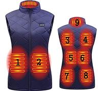 Heated Vest for Women, Lightweight Electric Heating Gilet with 3 Adjustable Temperature and 8 Heating Zones, Slim Fit Electric Heated Jacket for Winter Skiing, Hiking, Hunting(Not Included Power Bank)