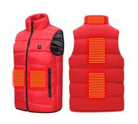 Heated Vest for Women Men 5 Heating Zone Heated Waistcoat 3 Adjustable Temperature Levels Heated Body Warmer Zip Up Pockets Heated Gilet Usb Rechargeable Heated Jacket for Hunting Fishing Skiing