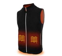 Heated Vest for Women & Men,Self Heating Jacket with USB Power, 3 Heating Levels and 5 Heating Zones, Machine Washable,Heated Waistcoat for Skiing,Fishing,Outdoor(NO Included Battery Pack) (M) Black