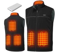 Heated Vest, Gilet for Men Women, Micro Fleece Body Warmer with 10000mAh Power Pack Included, USB Electric Jacket with 3 Heating Level | 6 Heated Zone, Self Warm Waistcoat, Lightweight Winter Clothing