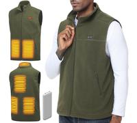 Heated Vest, Gilet for Men Women, Micro Fleece Body Warmer with 10000mAh Power Pack Included, USB Electric Jacket with 3 Heating Level | 6 Heated Zone, Self Warm Waistcoat, Lightweight Winter Clothing