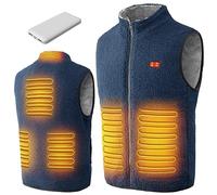 Heated Vest, Gilet for Men Women, Polar Fleece Body Warmer with 10000mAh Power Pack Included, USB Electric Jacket with 3 Heating Level | 6 Heated Zone, Self Warm Waistcoat, Lightweight Winter Clothing
