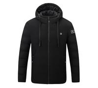 Heated Vest,Heated Work Jackets For Men,Men's - Practical Insulated Hooded Jacket for Everyday Wear Casual yet Warm Durable Outerwear for Men (Black, XXXXL)