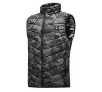 Heated Vest Men and Women, Camouflage Heated Gilet Body Warmer Sleeveless Quilted Jacket with 13 Heating Zones Winter Thermal Camo Vest Unisex Warm Heating Coat for Outdoor Camping Riding Hiking