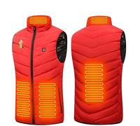 Heated Vest Men and Women, Halloween Printed Heated Gilet Electric Body Warmer Sleeveless Quilted Jacket Winter Thermal Vest Unisex Warm Heating Coat for Outdoor Camping Riding Hiking