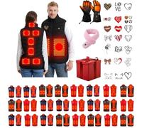 Heated Vest Women Clearance,Womens 9 Zones Heated Gilet Today's Deals,2024 Upgraded Electric USB Smart Heating Jacket 3 Levels Heat Settings Heated Body Warmer Gilet Winter Oversized Down Vest S-6XL