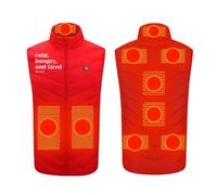 Heated Vest Women Today's Deals,9 Zones USB Charging Electric Christmas Heated Gilet,2024 Upgraded Heated Body Warmer Jacket Plus Size Washable Heated Coat for Winter Outdoor (No Power Bank) S-XL