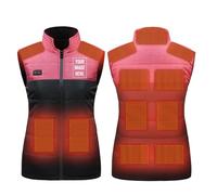 Heated Vests Warmer For Women/Men Heated Giletprinted Dual-Control Zone 11 Three-Speed Temperature Control Electric Washable Heating Waistcoat For Outdoors Hiking Excluded Power Pack