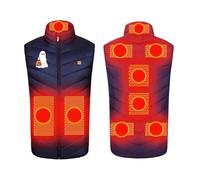 Heated Vests Women Men 9 Heating Zone Heating Gilet Upgraded Electric USB Heat Jacket Smart 3 Levels Heat Settings Heated Body Warmer Vest Winter Rechargeable Washable Heat Coat ( Without Power Bank)