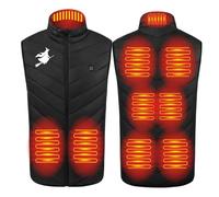 Heated Vests Women Upgraded Electric USB 9 Heating Zone Heating Jacket Smart 3 Levels Heat Settings Heated Body Warmer Vest Winter Rechargeable Washable Thermal Heat Coat for Camping Fishing Skiing