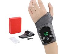 Heated Vibrating Wrist Support for Hand Arthritis with 5 Heating and 3 Massage Methods, 30min Intelligent Timing for Left/Right Hand Pain Relief