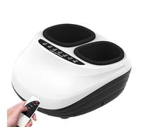 Heated Vibration Foot Massager | Foot Massager Machine | with Shiatsu Kneading and Compression Technology Features Three Massage Modes | for Pain Relief and Blood Circulation (White)