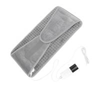 Heated Waist Belt with 9 Heat Levels & 4 Timer Settings - Quick-Heating Soft Plush Electric Heating Pad for Back, Office/Home Use, Silver Grey (59x30cm, UK Plug)