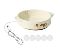 Heated Water Bowl, Ceramic Pet Bowl, Automatic Waterer, Constant Temperature, Energy Efficient, Sturdy Design, Easy Cleaning, Safe Material, Perfect for Dogs, Cats, Rabbits, (Ceramic)