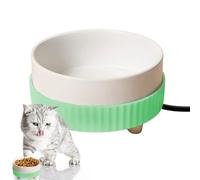 Heated Water Bowl for Dogs - Thermostatic Cat Heating Bowl,Low Consumption Cat Water Fountain, Ceramic Heating Animal Drinking | for Kitten, Cats, Puppy