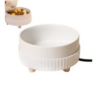 Heated Water Bowl for Dogs - Thermostatic Heated Water Dish for Cat,Low Consumption Cat Fountain, Ceramic Heating Animal Drinking Bowl | for Kitten, Cats, Puppy