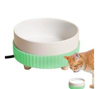 Heated Water Bowl for Dogs - Thermostatic Water Dish Heater,Fast Heating Ceramic Bowl, Quiet Cat Fountain,for Cats Dogs Puppy