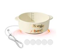 Heated Water Bowl for Pets - Heating Bowl for Dogs, Automatic Water Bowl for Pets, Bite Resistant Outdoor Ceramic Bowl for Pets, Water Heated, Pet Drinking Bowl with Constant Temperature