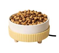 Heated Water Feeder - 5.31 Inch | Ceramic Feeder: USB Thermostatic Pet Drinker Prevents Freezing and Keeps Water for Dogs, Cats, U