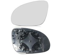 Heated Wing Mirror Glass, Front Door Wing Mirror Glass Replacement for VW Golf MK5 Pa-ssat La-vida Ma-gotan Sa-gitar, 3C0857521 (Left)