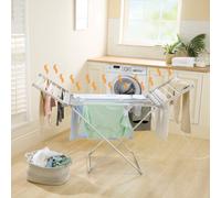Coopers of Stortford - 12m Heated Winged Airer with 18 Aluminium Bars - Electric Clothes Dryer for Towels, Bedding & Woollens - Lightweight, Easy to Store & Energy Efficient