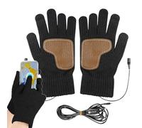 Heated Winter Gloves | Touchscreen USB Insulated Gloves | Non-Slip Thermal Mittens | for Cycling Skiing Outdoors Camping Driving Hiking Cold Weather Office Home Climbing