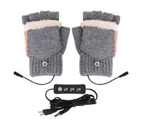 Heated Work Gloves, Breathable 3 Modes Durable Mitt | USB Plug-in for Full and Half Finger in Winter | for Snow Outdoor Work Hiking Skiing Cycling Men Women