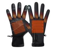 Heated Work Gloves - Leather, 8.66in, Winter Warm Gloves, Self-Heating | Touchscreen Skiing, Outdoor Sport Glove For Cycling, Hiking, Camping, Snow, Travel, Cold Weather