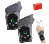 Heated Wrist Wrap with 5 Heating Levels and 3 Vibration Mode Cordless Wrist Heating Pad Wrap, for Work, Travel and Exercise, Fits Left and Right Hands(2PCS)