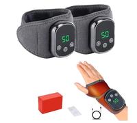 Heated Wrist Wrap with 5 Heating Levels and 3 Vibration Mode Heated Wrist Brace, for Work, Travel and Exercise, Fits Left and Right Hands(2PCS)