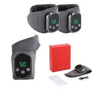 Heated Wrist Wrap with 5 Heating Levels and 3 Vibration Mode Heated Wrist Wrap, for Work, Travel and Exercise, Fits Left and Right Hands(2PCS)